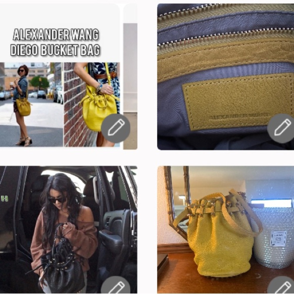 Large Alexander Wang Diego bucket bag 
Thick heavy soft yummy leather w studs - Picture 3 of 15